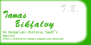 tamas bikfalvy business card